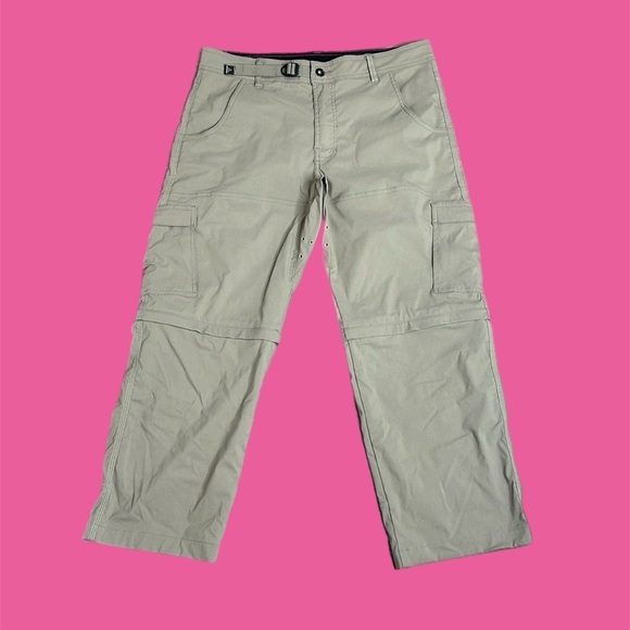 Prana Men’s Stretch Zion Convertible Cargo Pants in Sandbar Sz Med x 30L - Picture 2 of 13